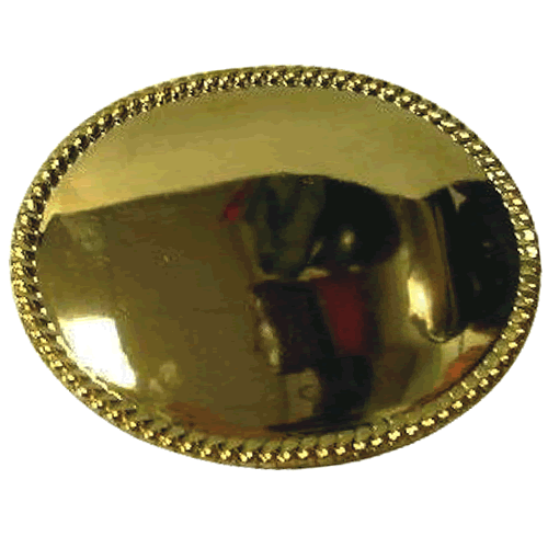 Gold Oval Blank Buckle No. 48G